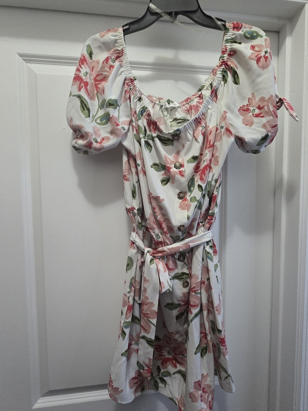 Society + Stitch Floral Puff Sleeve Mini Dress - Size XXL